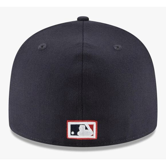 Men's New Era Navy Cleveland Indians Cooperstown Collection Wool 59FIFTY 6 7/8 - Picture 5 of 7